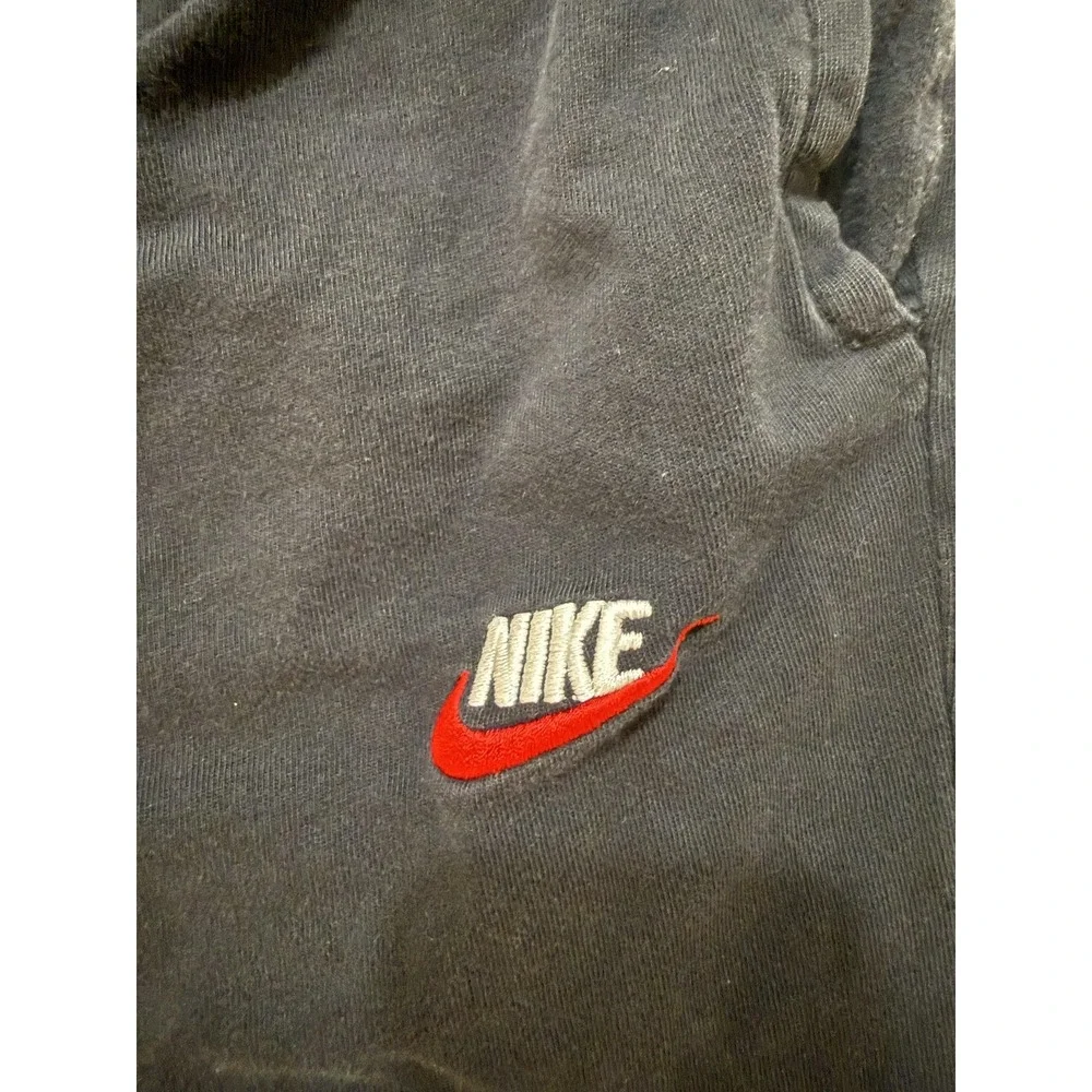 Vintage‎ 90s Nike Shorts Men XL Black Red Swoosh Embroidered Sweats Streetwear